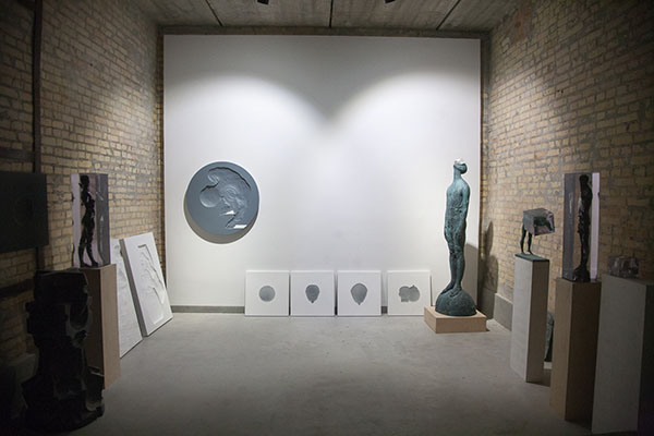 Sculptor's workshop. &laquo;Rain&raquo; scupture