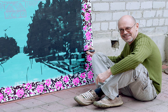 Ukrainian artist Oleg Tistol. Photo credit: BIRUCHIY contemporary art project/facebook.com/biruchiy.art