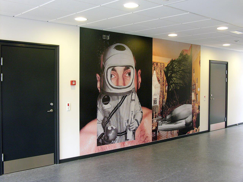 Wall paper installation, Tredium&nbsp; International Danish Business Academy, 2010