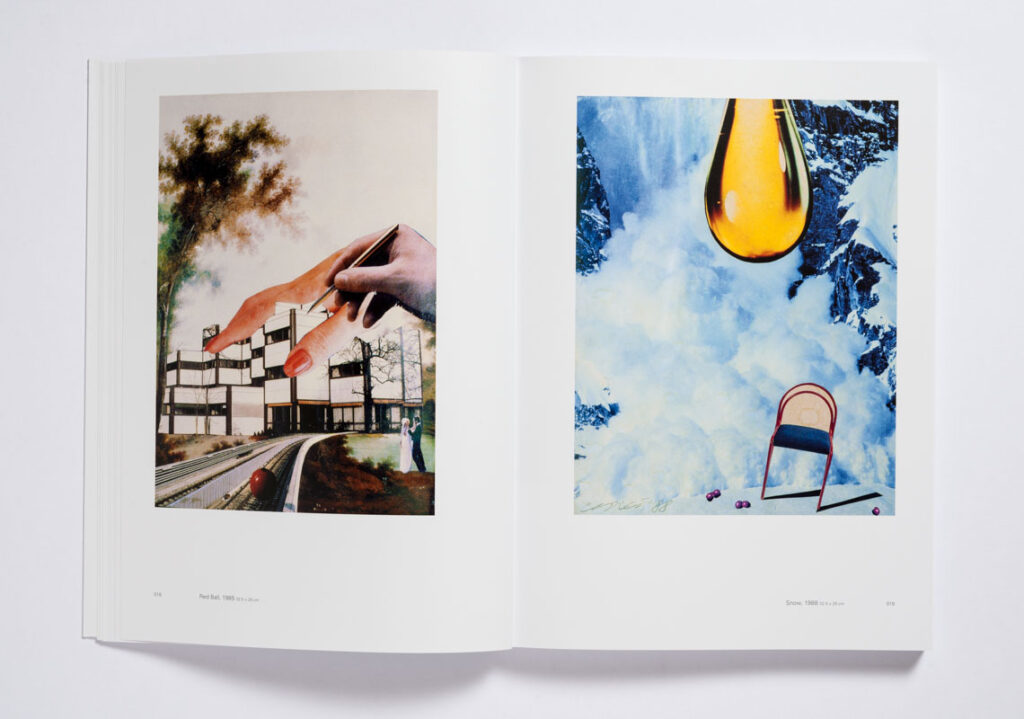 Розворот книжки Ріка Пойнора &laquo;Сергій Святченко: колажі&raquo;