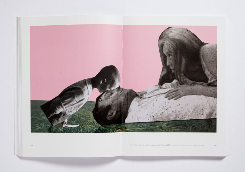 Розворот книжки Ріка Пойнора &laquo;Сергій Святченко: колажі&raquo;