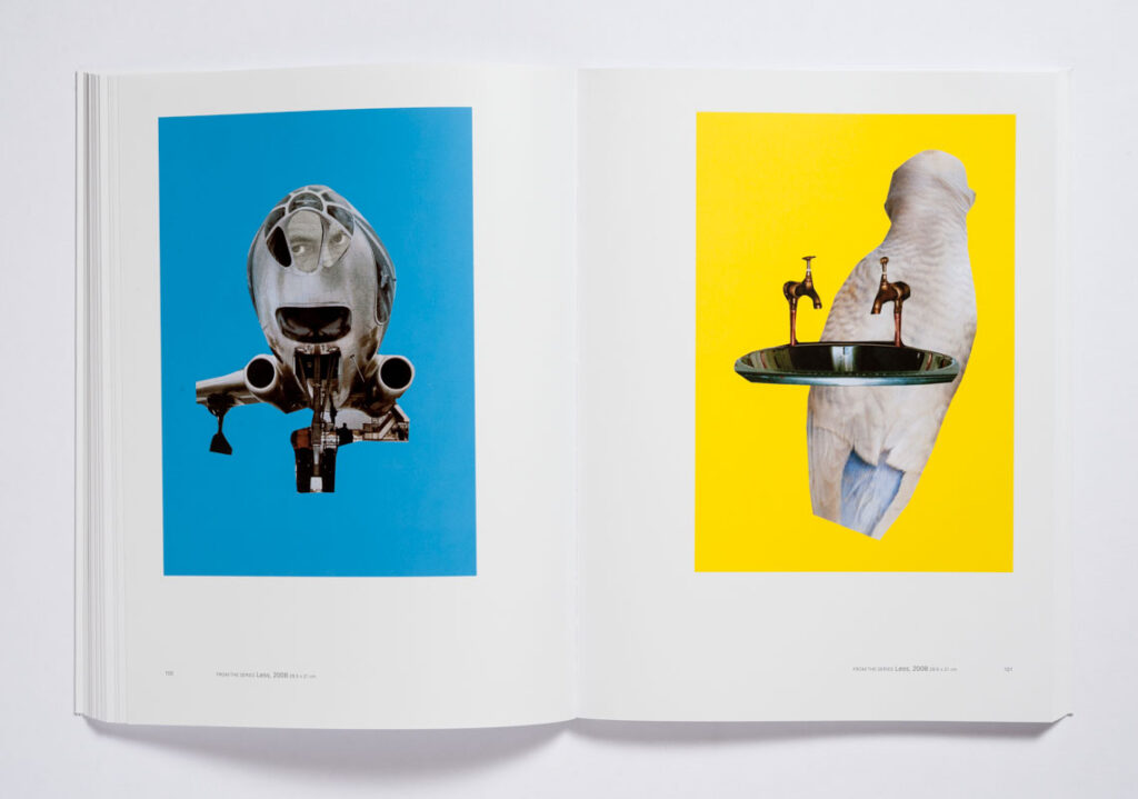 Розворот книжки Ріка Пойнора &laquo;Сергій Святченко: колажі&raquo;