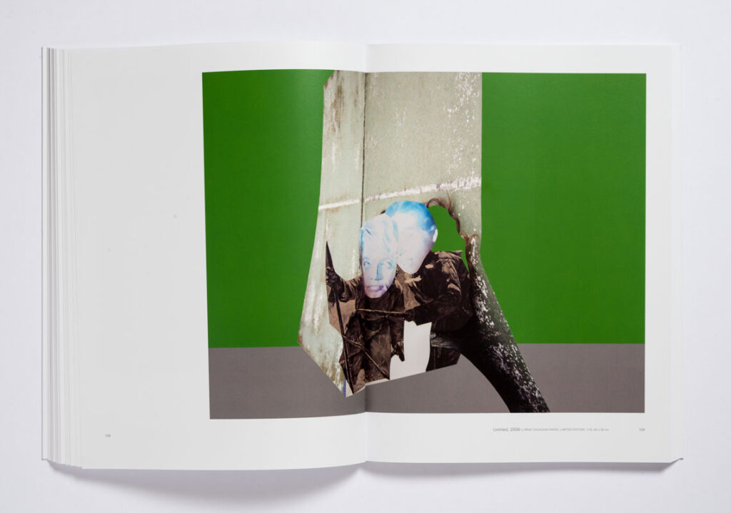 Розворот книжки Ріка Пойнора &laquo;Сергій Святченко: колажі&raquo;