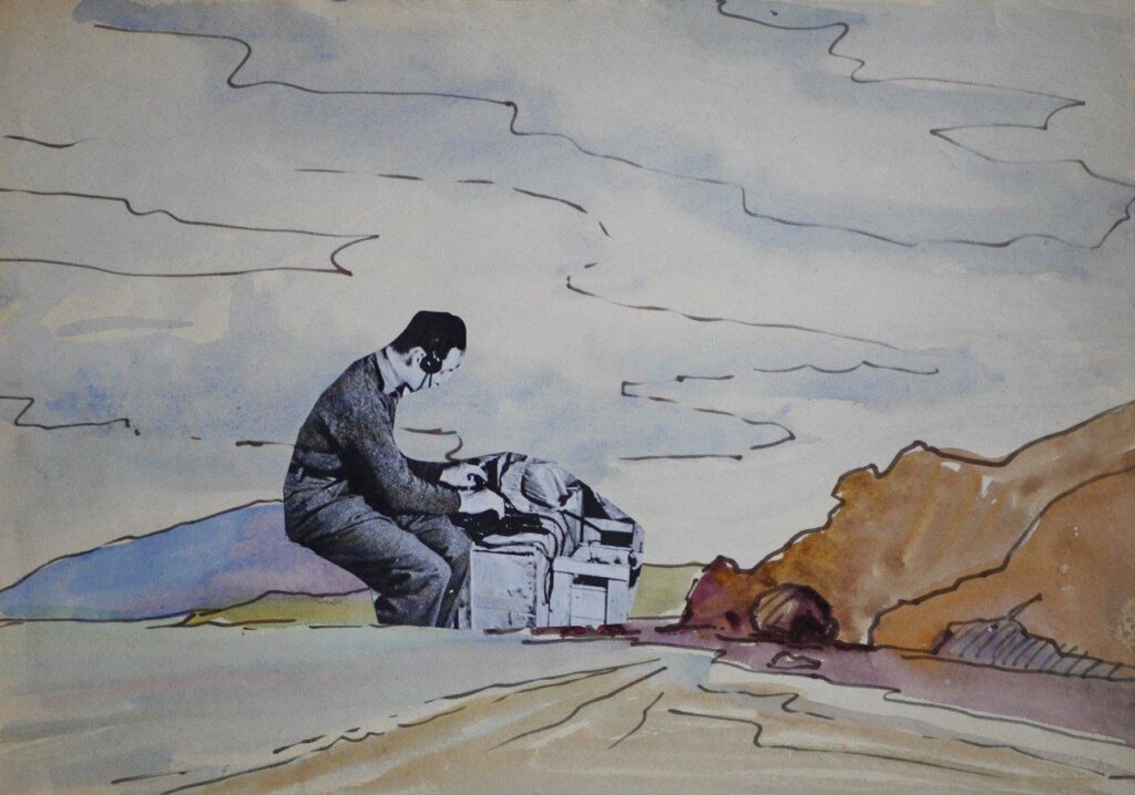 Из серии &laquo;Акварельные принадлежности&raquo;, коллаж на акварелях Евгения Святченко, 1987)